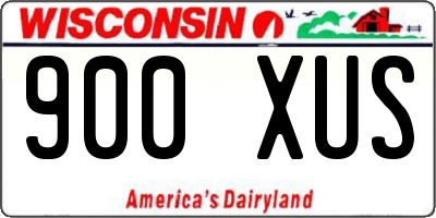 WI license plate 900XUS