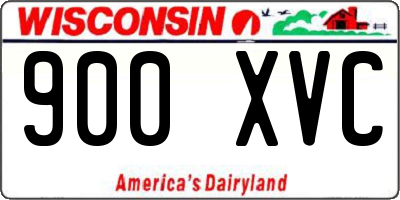 WI license plate 900XVC