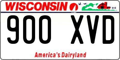 WI license plate 900XVD