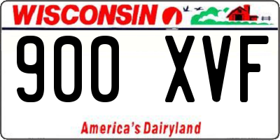 WI license plate 900XVF