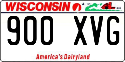 WI license plate 900XVG