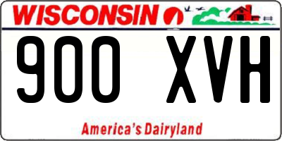 WI license plate 900XVH