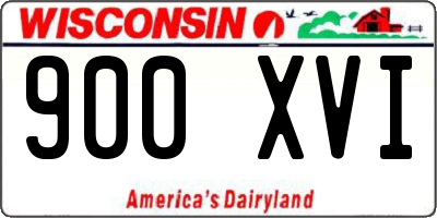 WI license plate 900XVI
