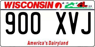 WI license plate 900XVJ