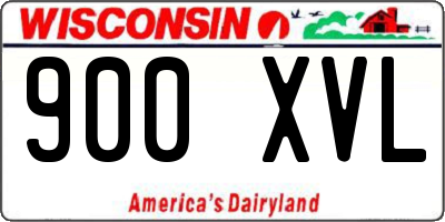 WI license plate 900XVL