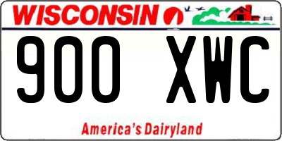 WI license plate 900XWC