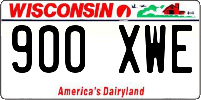 WI license plate 900XWE