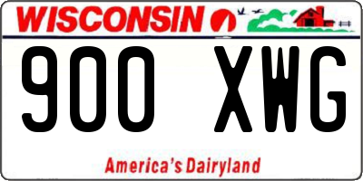 WI license plate 900XWG