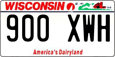 WI license plate 900XWH