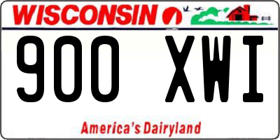 WI license plate 900XWI