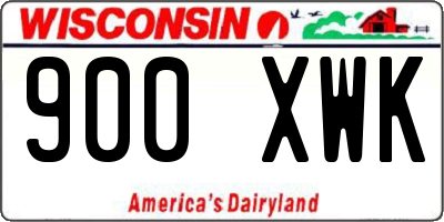 WI license plate 900XWK
