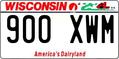 WI license plate 900XWM