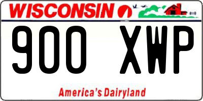 WI license plate 900XWP