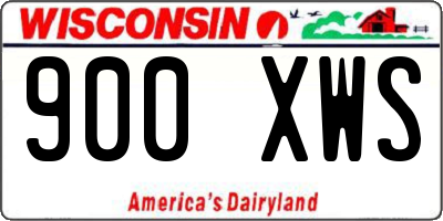 WI license plate 900XWS