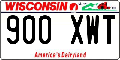 WI license plate 900XWT