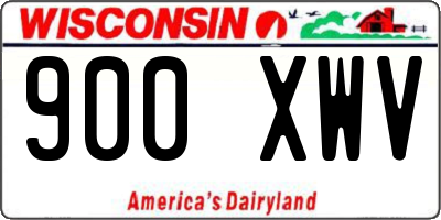 WI license plate 900XWV