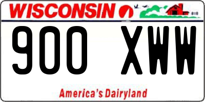 WI license plate 900XWW