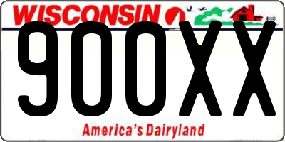 WI license plate 900XX