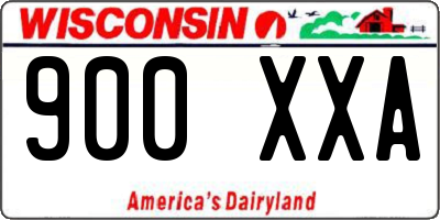 WI license plate 900XXA