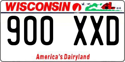 WI license plate 900XXD