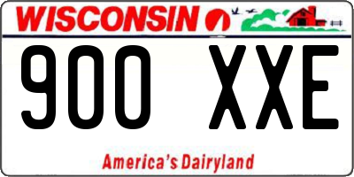 WI license plate 900XXE