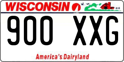WI license plate 900XXG
