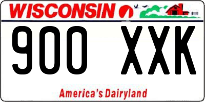 WI license plate 900XXK