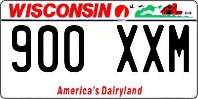 WI license plate 900XXM