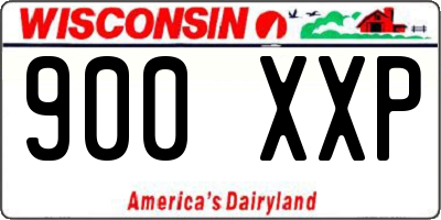 WI license plate 900XXP