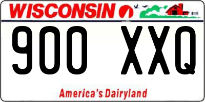 WI license plate 900XXQ