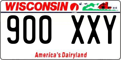 WI license plate 900XXY