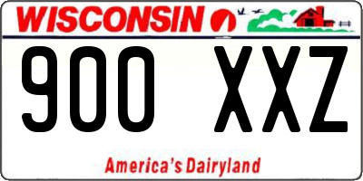 WI license plate 900XXZ