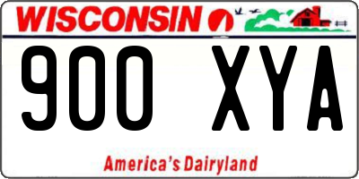 WI license plate 900XYA