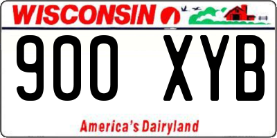 WI license plate 900XYB