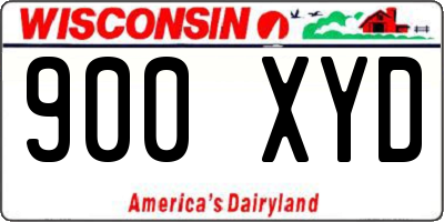 WI license plate 900XYD