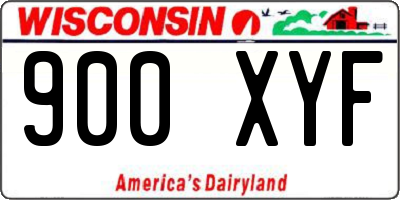 WI license plate 900XYF