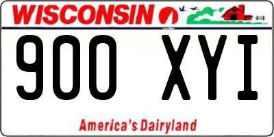 WI license plate 900XYI