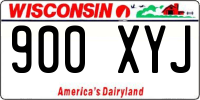 WI license plate 900XYJ