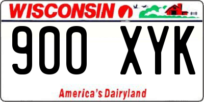 WI license plate 900XYK
