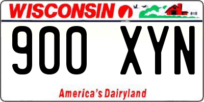 WI license plate 900XYN
