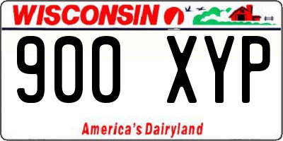 WI license plate 900XYP