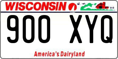 WI license plate 900XYQ