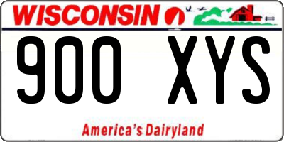 WI license plate 900XYS
