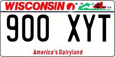 WI license plate 900XYT