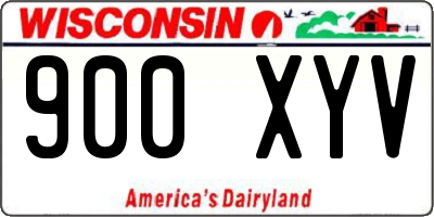WI license plate 900XYV