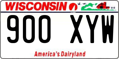 WI license plate 900XYW