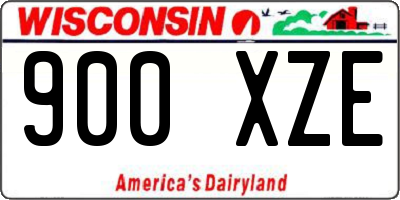 WI license plate 900XZE
