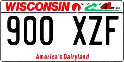 WI license plate 900XZF