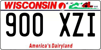 WI license plate 900XZI