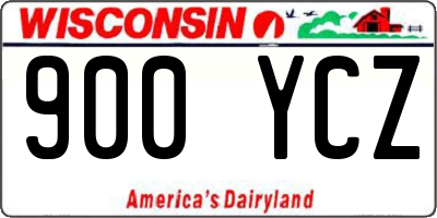 WI license plate 900YCZ